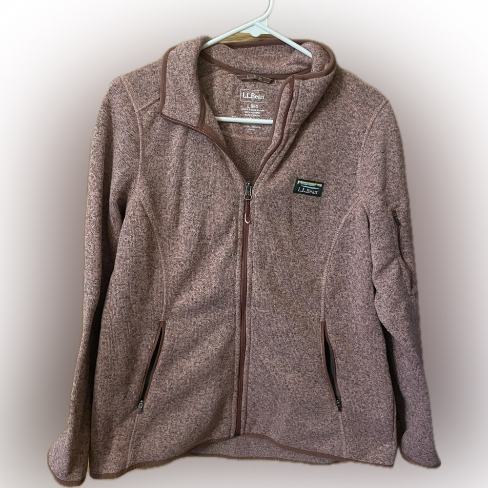 L.L. Bean zipper sweater red